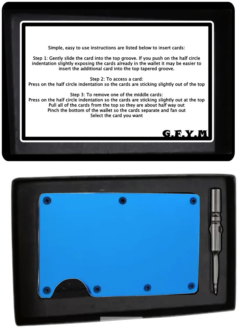 Truckers Laser Engraved Minimalist Aluminum Wallet