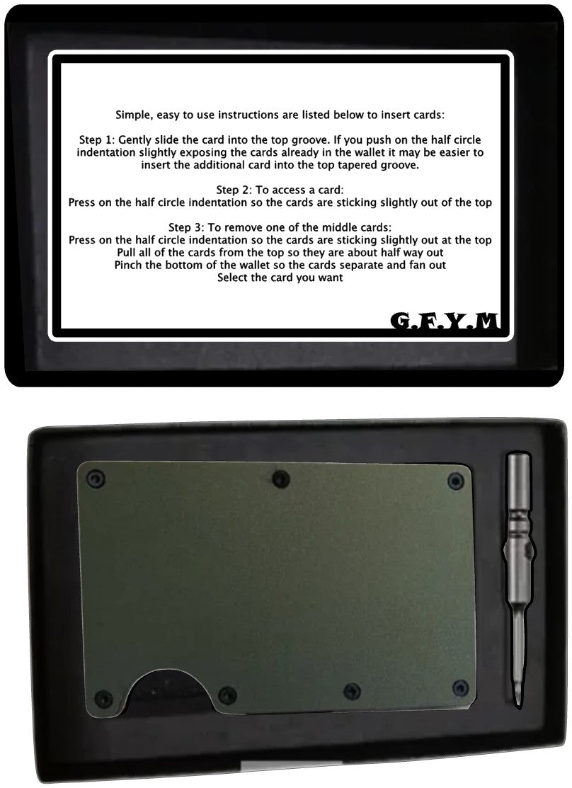 Truckers Laser Engraved Minimalist Aluminum Wallet