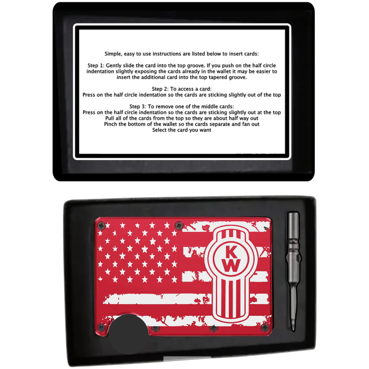 Truckers Laser Engraved Minimalist Aluminum Wallet