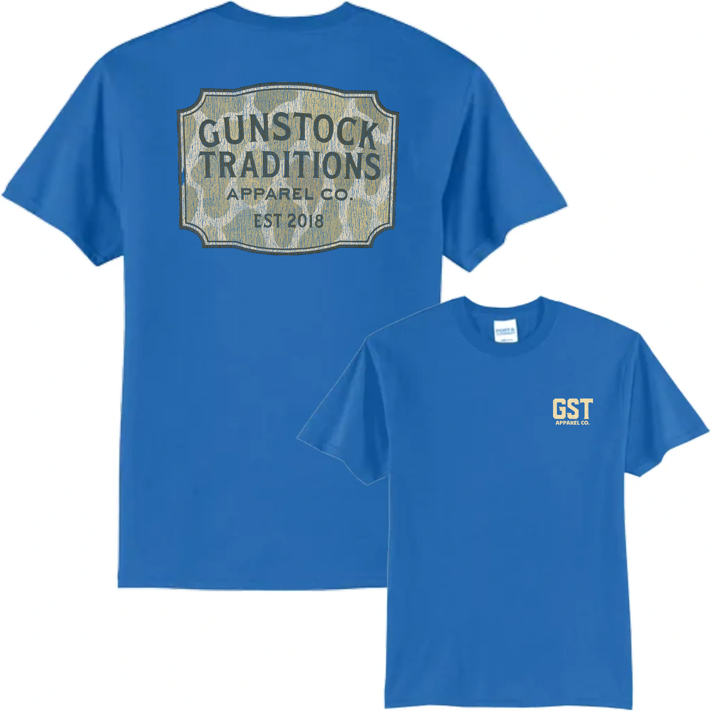 Gunstock Traditions Old-School Camo Badge Tee