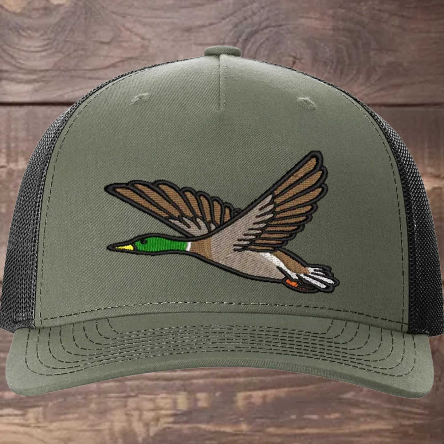 Mallard Duck Embroidered Richardson 112FP Trucker Cap Outdoor Wildlife Hat