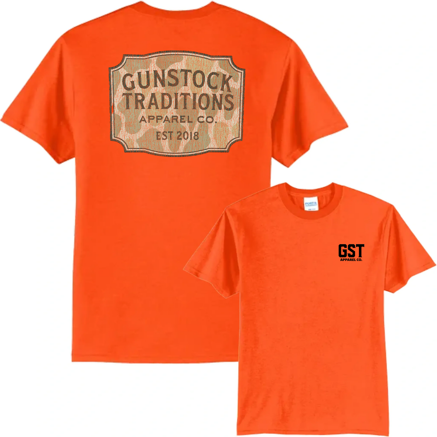 Gunstock Traditions Old-School Camo Badge Tee