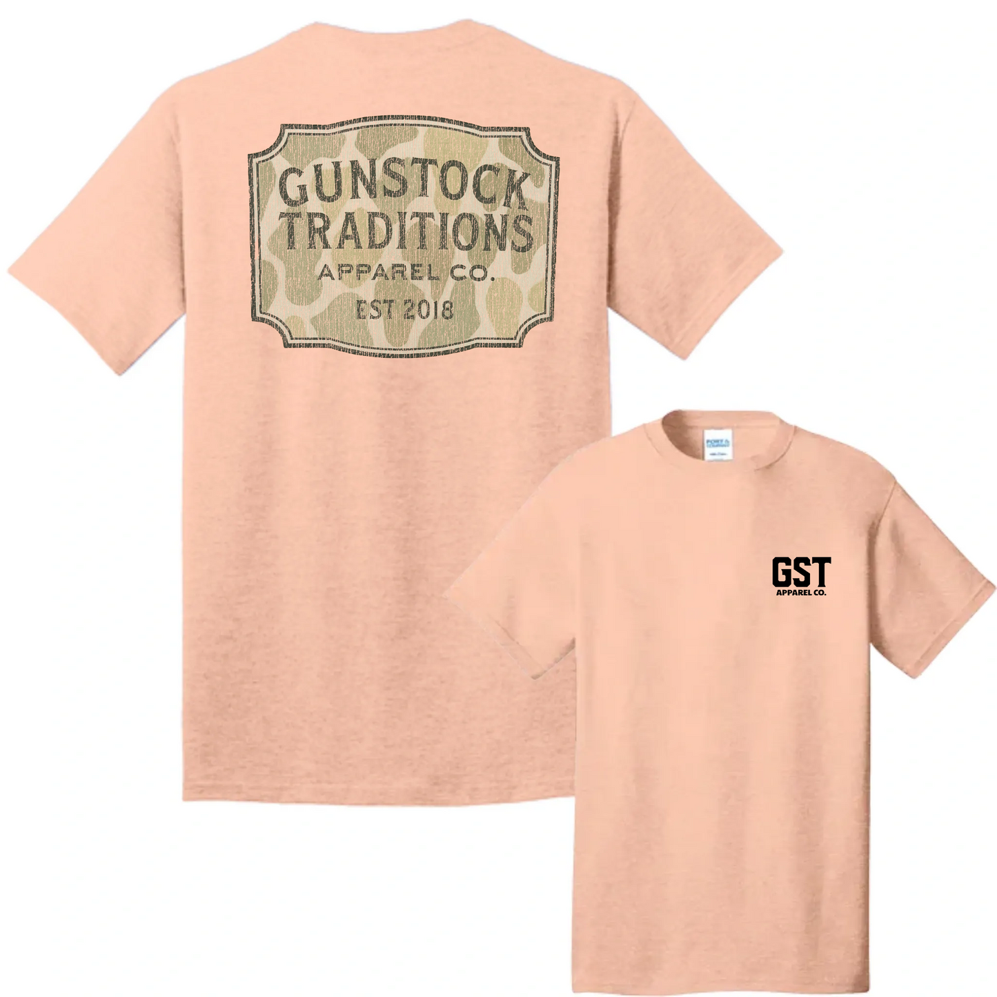 Gunstock Traditions Old-School Camo Badge Tee